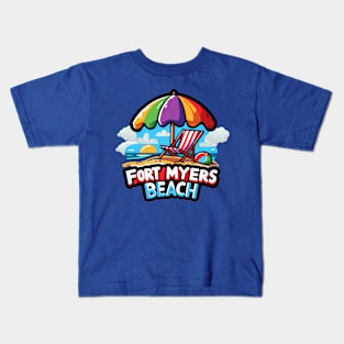 Fun in the Sun at Fort Myers Beach, Florida Kids T-Shirt